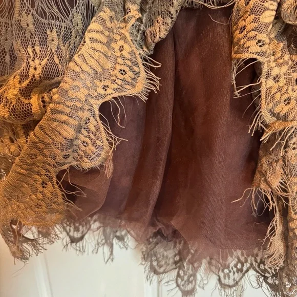 Trish Scully Child Girl's Lace Vintage-Look Full Skirt Formal Dress Size 7 - Picture 4 of 8